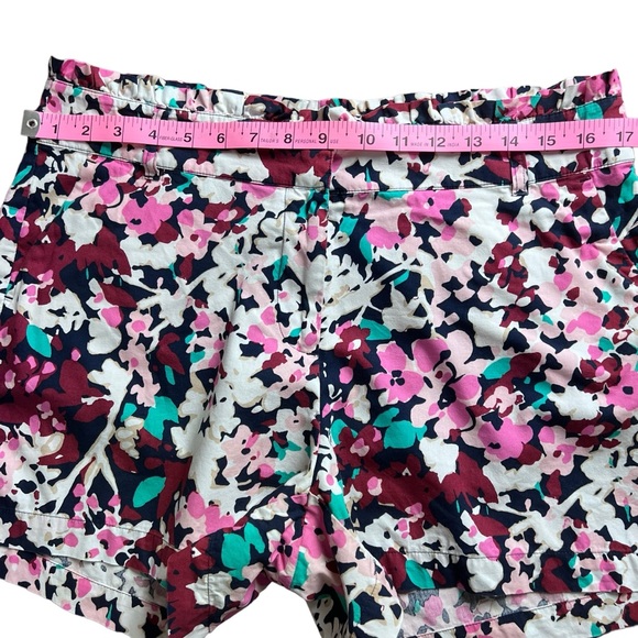 Crown & Ivy Abstract Floral Cotton Shorts Size 6 - Picture 3 of 12